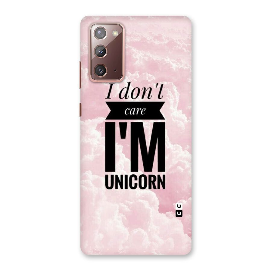 Dont Care Unicorn Back Case for Galaxy Note 20