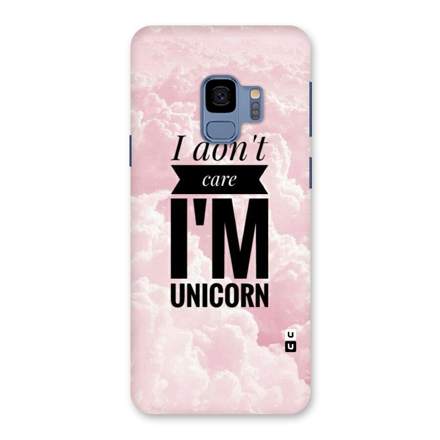 Dont Care Unicorn Back Case for Galaxy S9