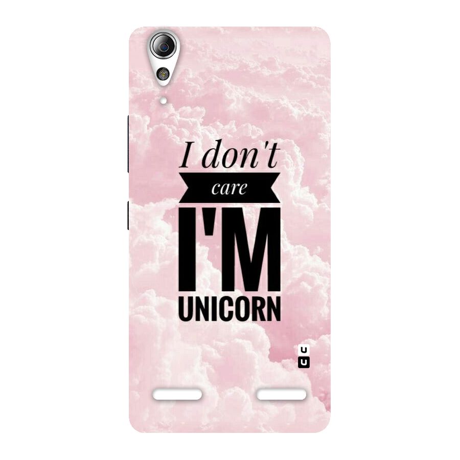 Dont Care Unicorn Back Case for Lenovo A6000 Plus