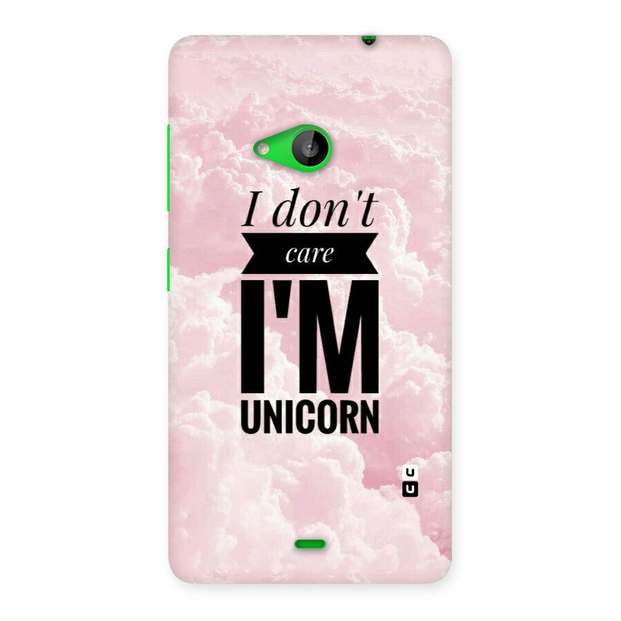 Dont Care Unicorn Back Case for Lumia 535