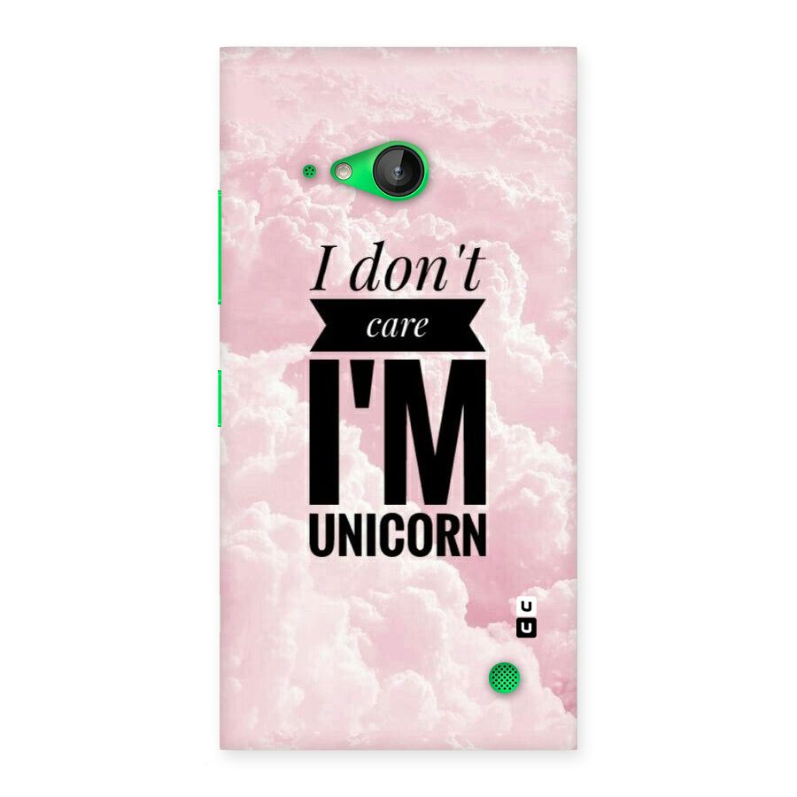 Dont Care Unicorn Back Case for Lumia 730