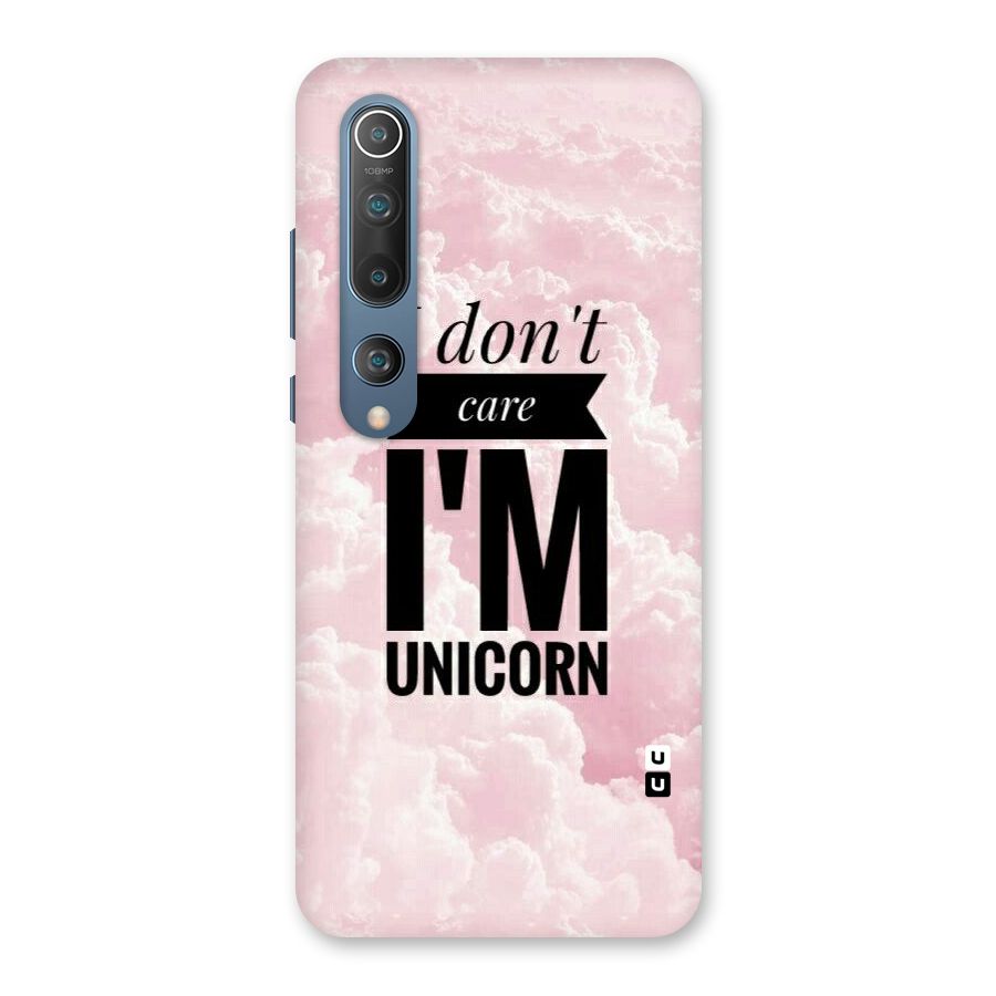 Dont Care Unicorn Back Case for Mi 10