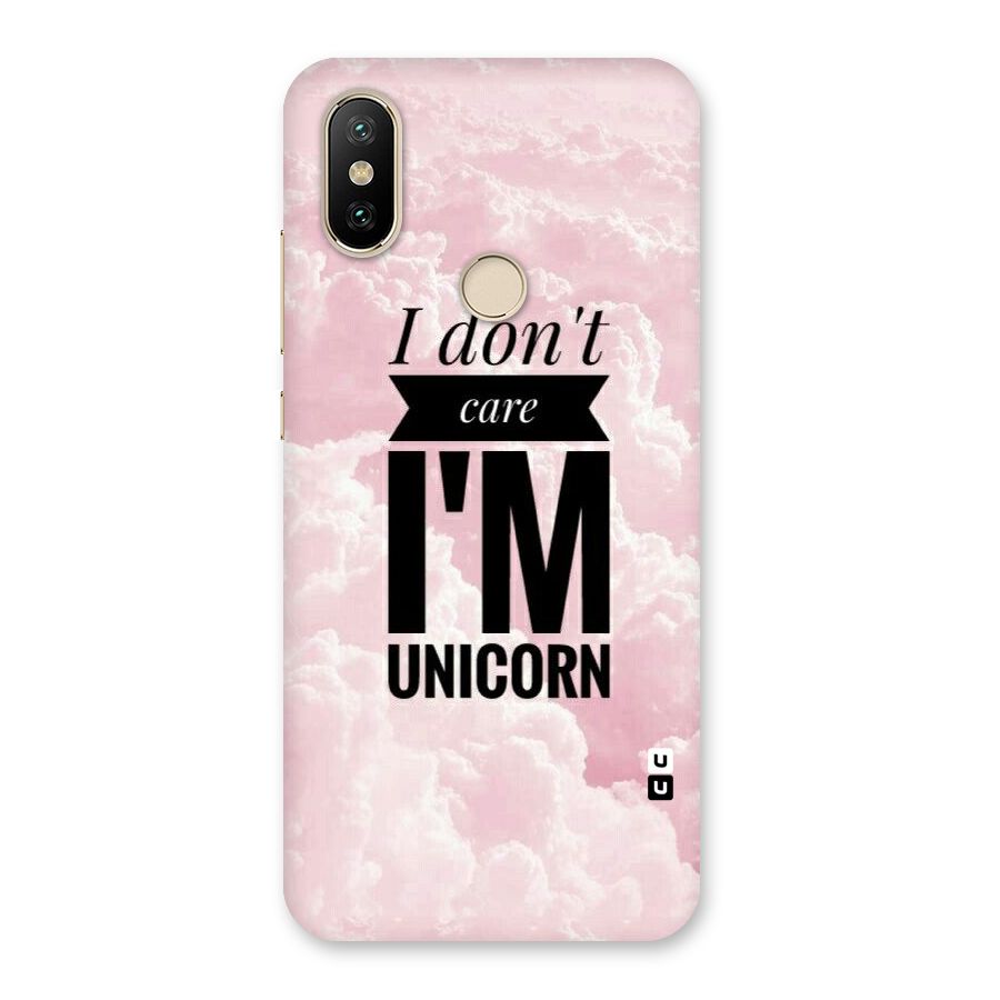 Dont Care Unicorn Back Case for Mi A2