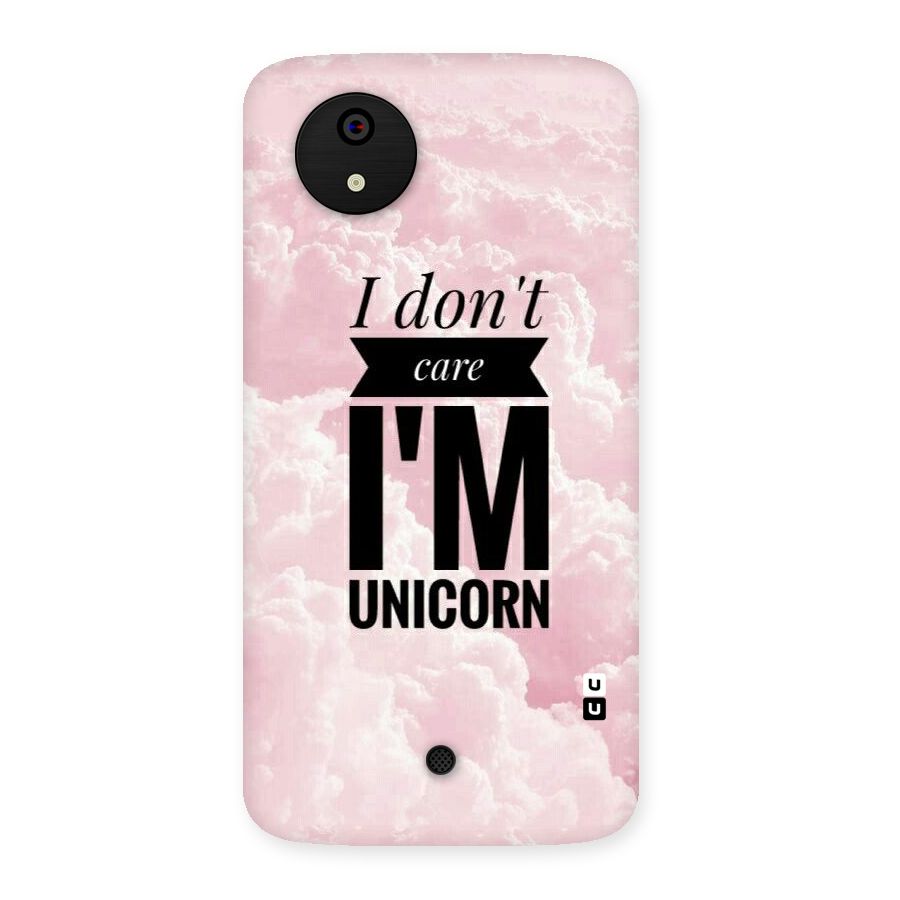 Dont Care Unicorn Back Case for Micromax Canvas A1
