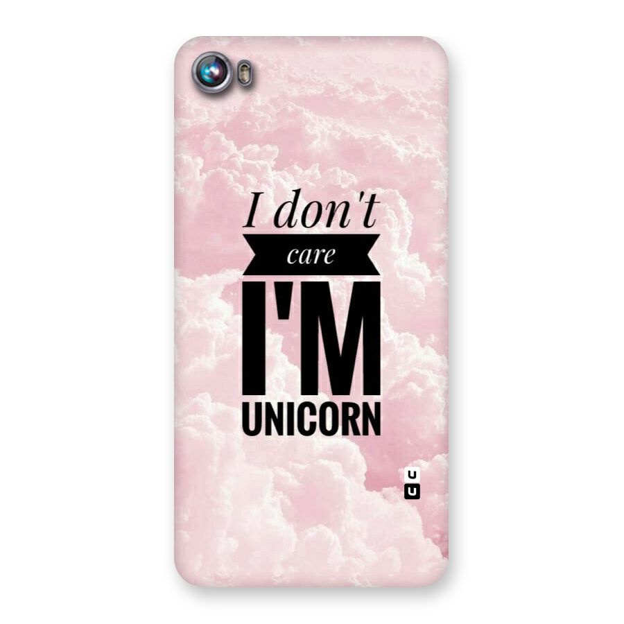 Dont Care Unicorn Back Case for Micromax Canvas Fire 4 A107