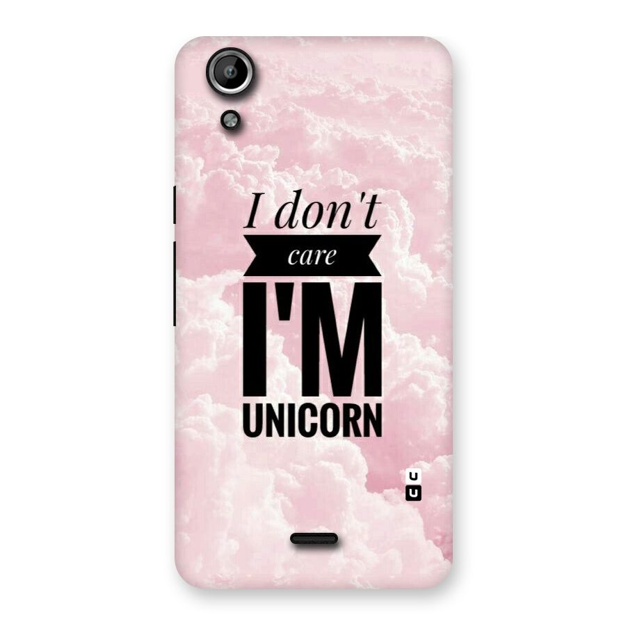 Dont Care Unicorn Back Case for Micromax Canvas Selfie Lens Q345