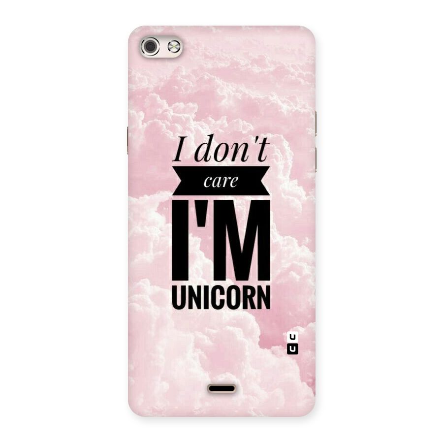 Dont Care Unicorn Back Case for Micromax Canvas Silver 5
