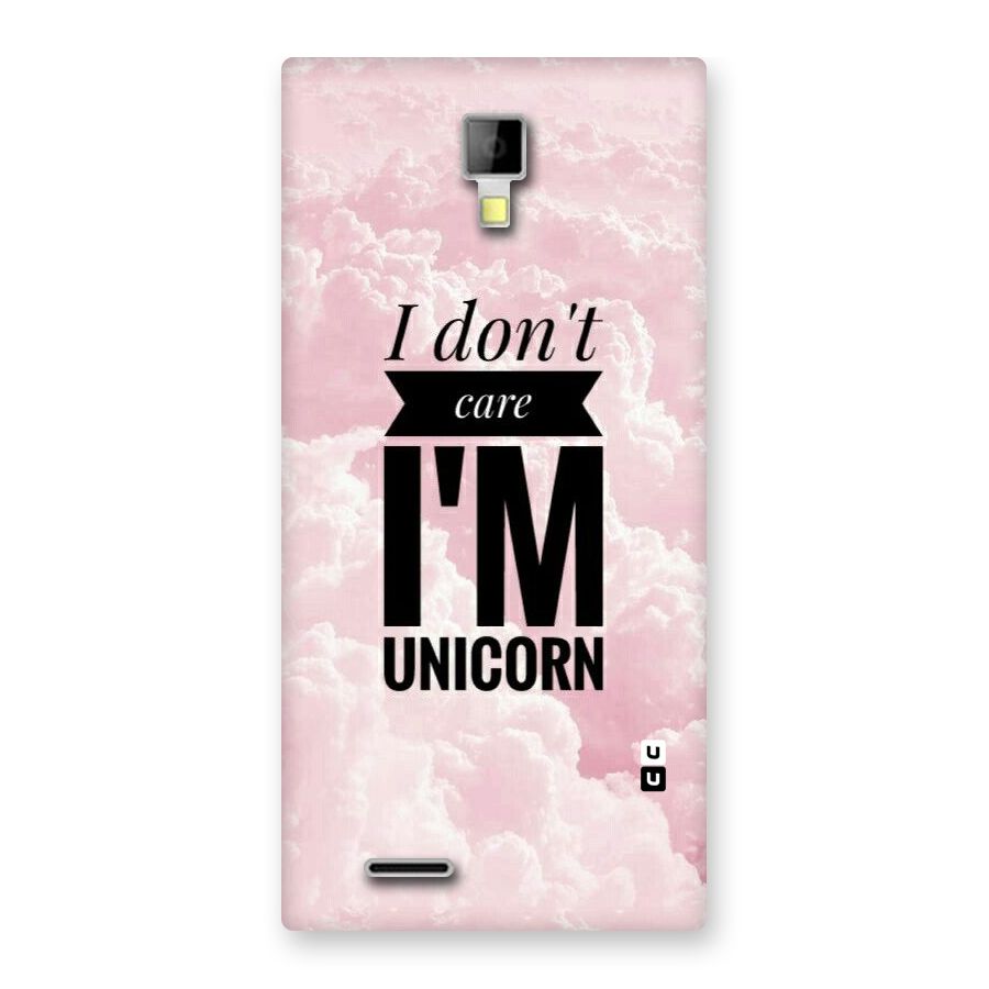 Dont Care Unicorn Back Case for Micromax Canvas Xpress A99