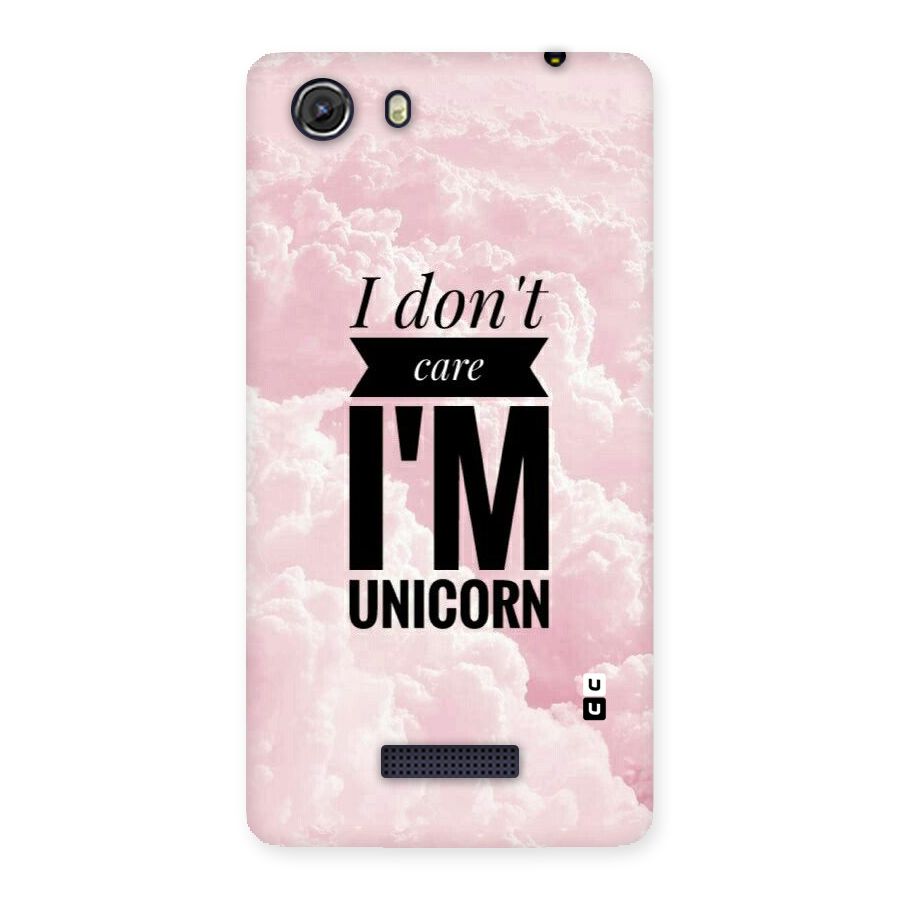 Dont Care Unicorn Back Case for Micromax Unite 3