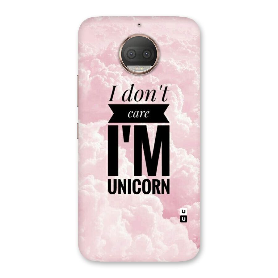 Dont Care Unicorn Back Case for Moto G5s Plus