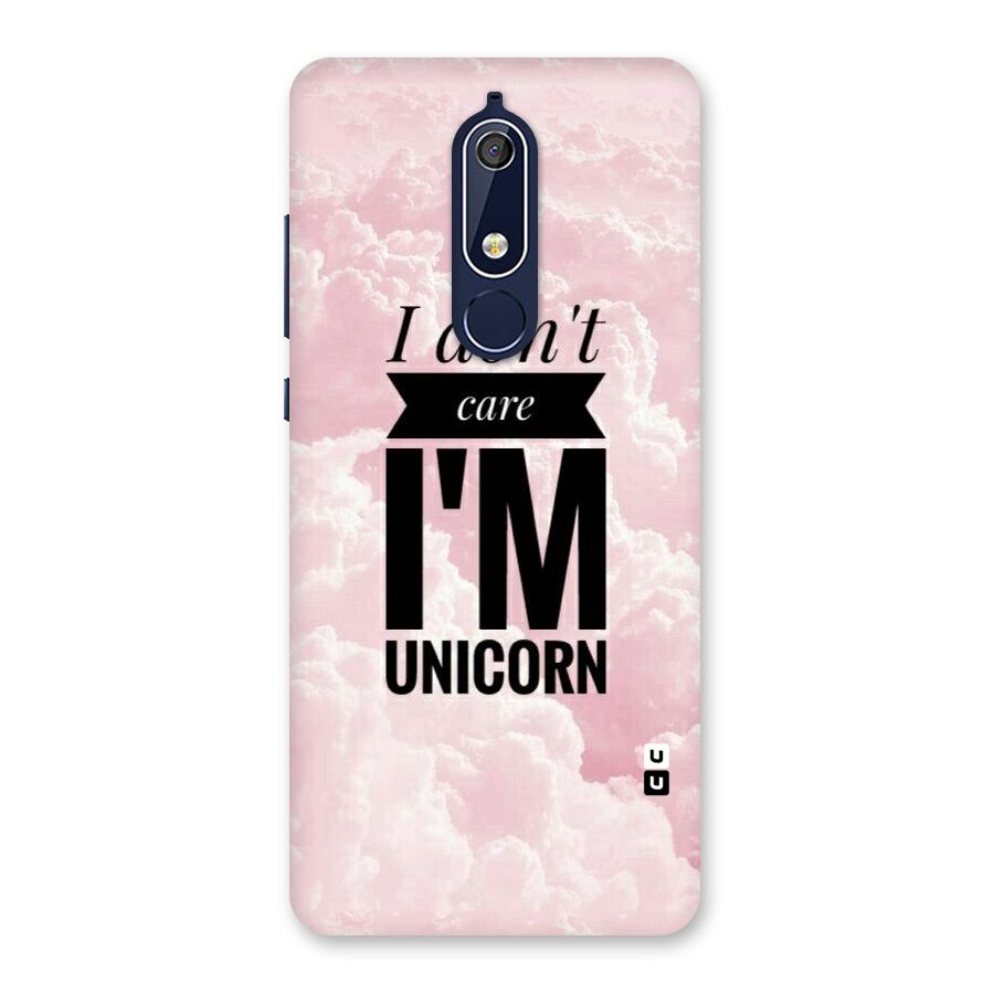 Dont Care Unicorn Back Case for Nokia 5.1