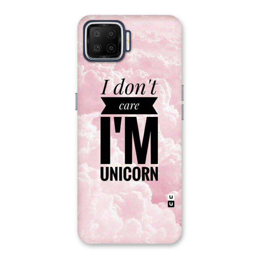 Dont Care Unicorn Back Case for Oppo F17