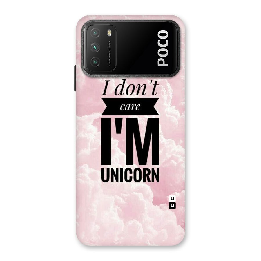 Dont Care Unicorn Back Case for Poco M3