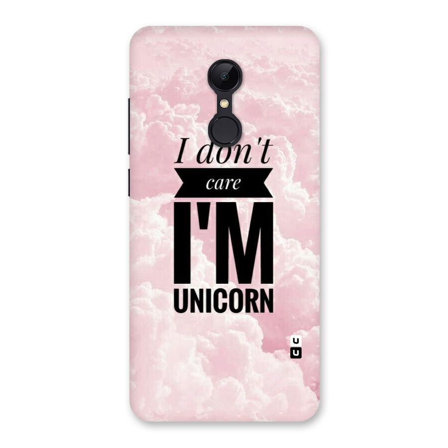 Dont Care Unicorn Back Case for Redmi 5