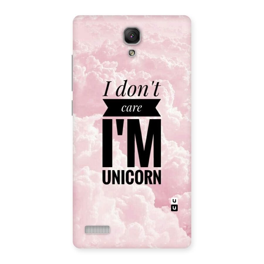 Dont Care Unicorn Back Case for Redmi Note