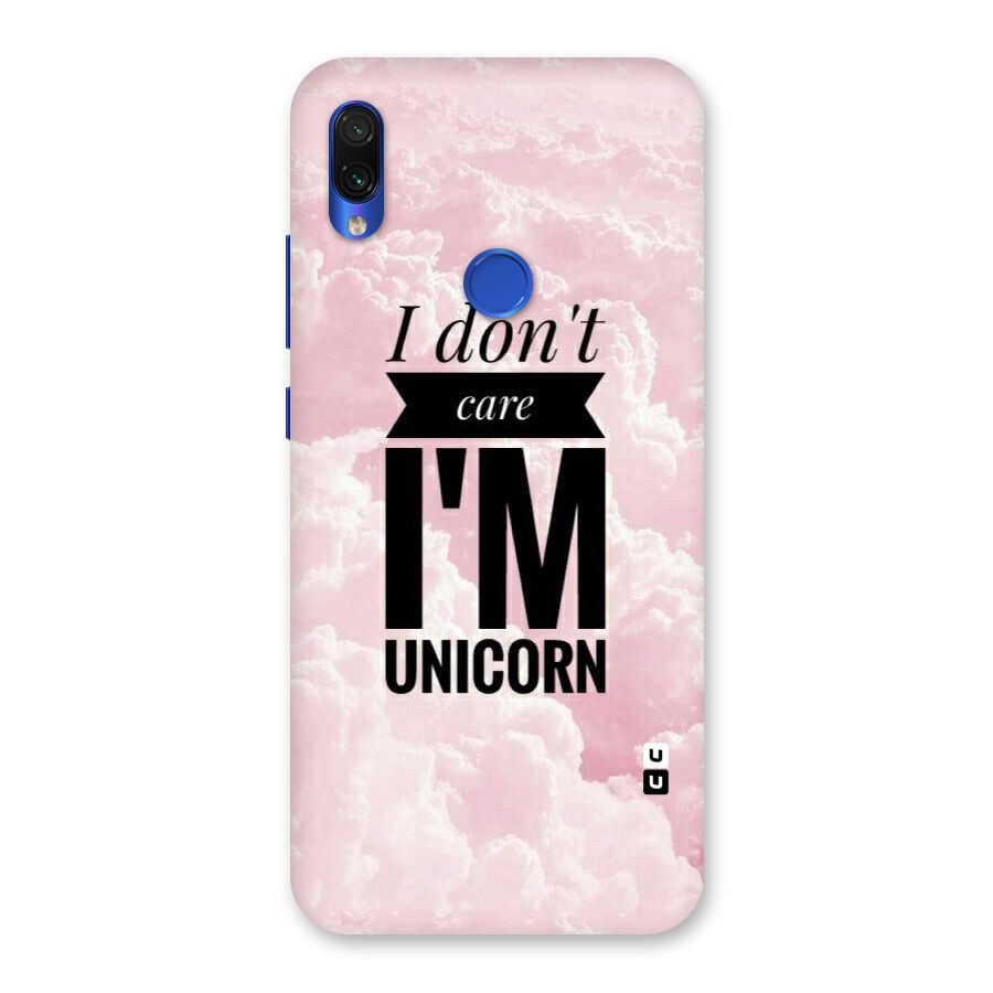 Dont Care Unicorn Back Case for Redmi Note 7S