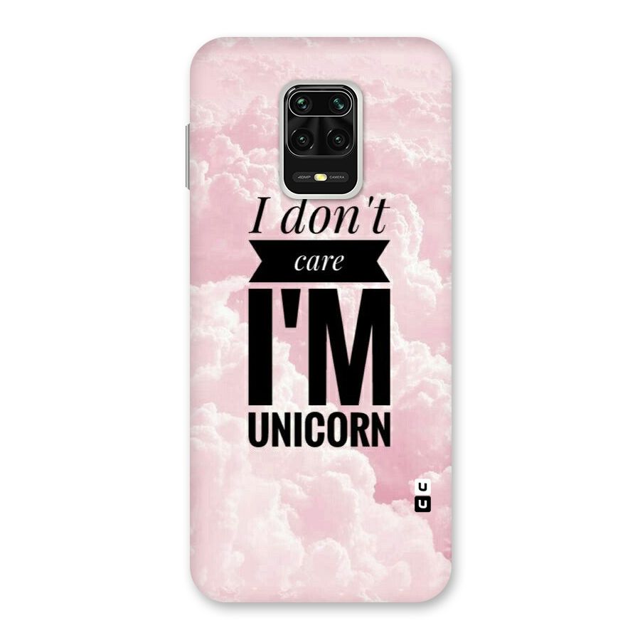 Dont Care Unicorn Back Case for Redmi Note 9 Pro Max