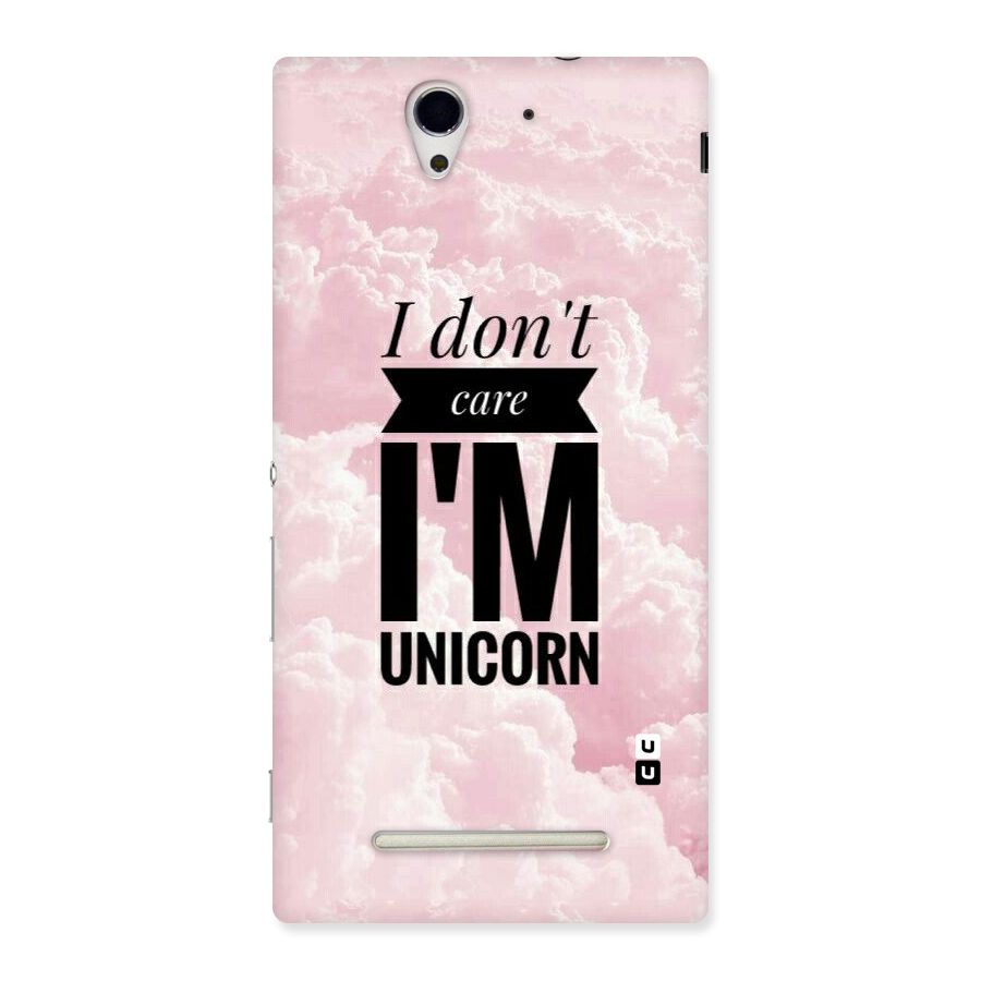 Dont Care Unicorn Back Case for Sony Xperia C3