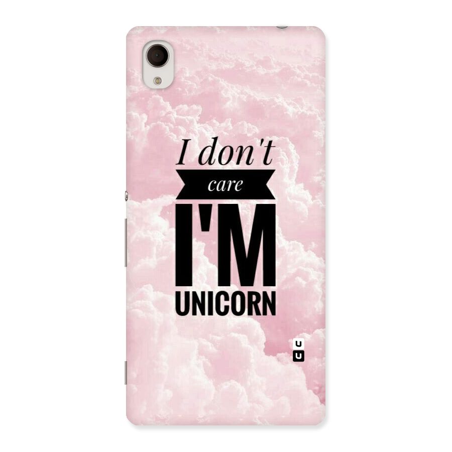 Dont Care Unicorn Back Case for Sony Xperia M4