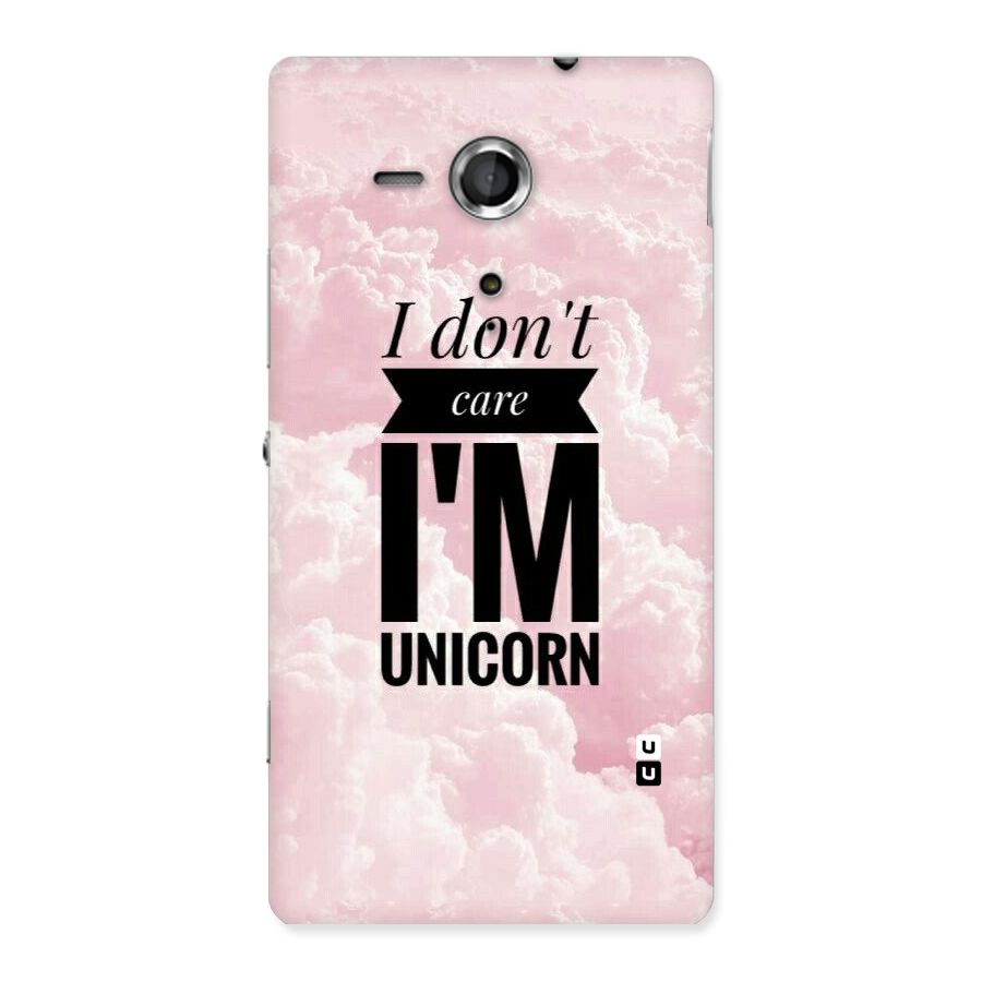 Dont Care Unicorn Back Case for Sony Xperia SP