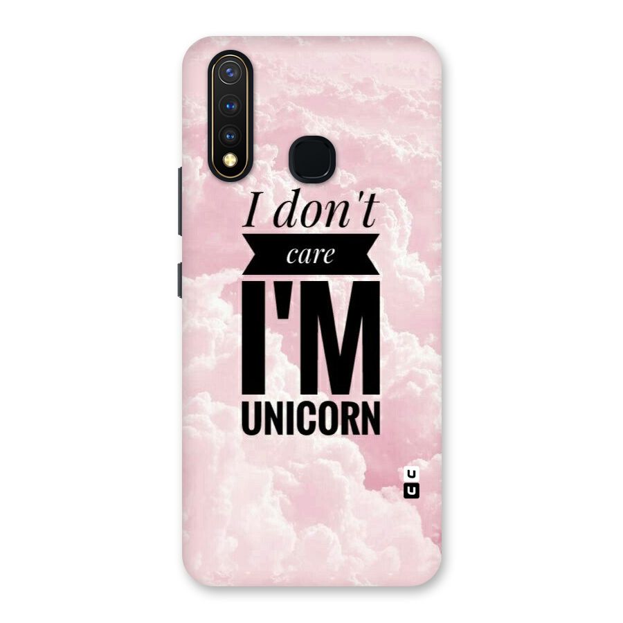 Dont Care Unicorn Back Case for Vivo U20