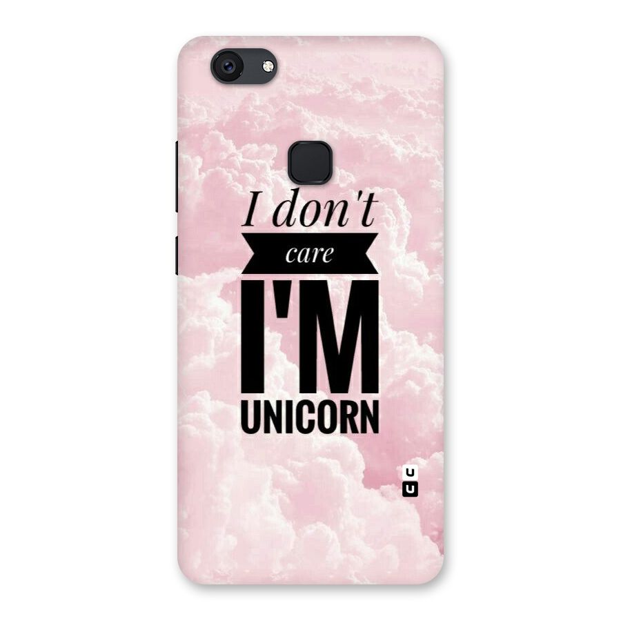 Dont Care Unicorn Back Case for Vivo V7 Plus