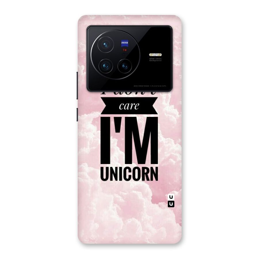 Dont Care Unicorn Back Case for Vivo X80