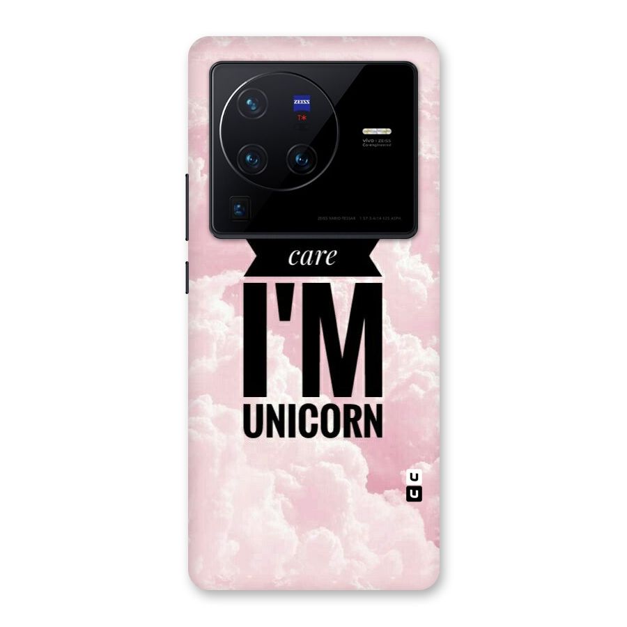 Dont Care Unicorn Back Case for Vivo X80 Pro