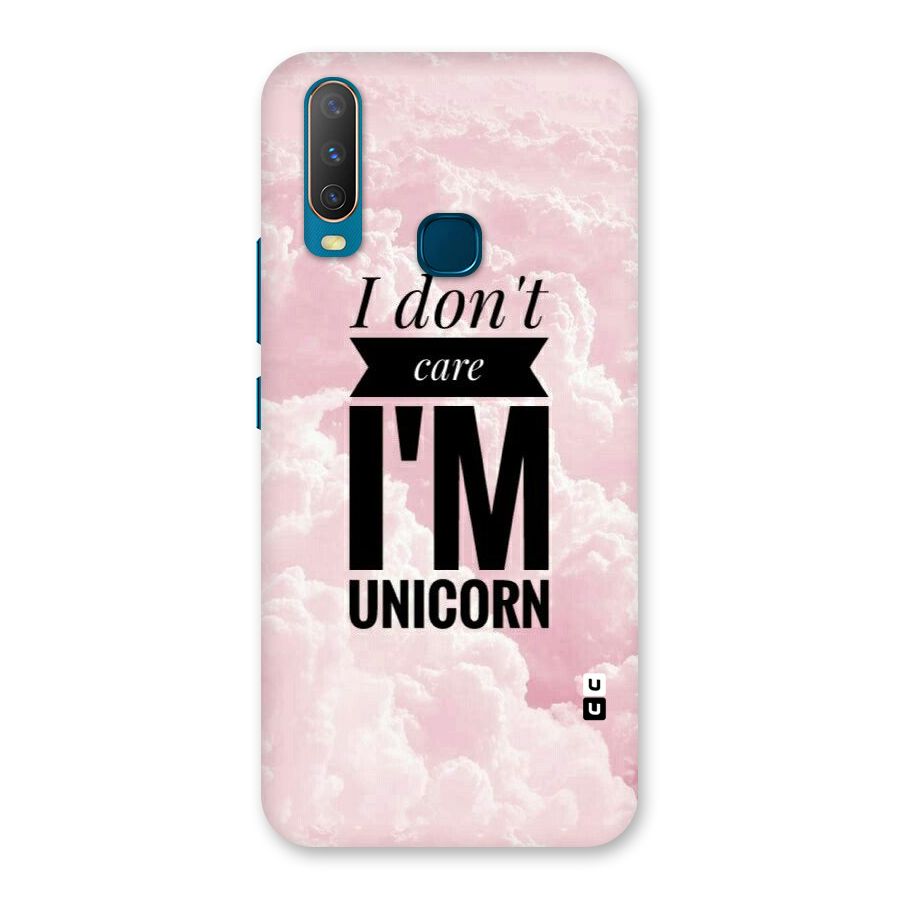 Dont Care Unicorn Back Case for Vivo Y17