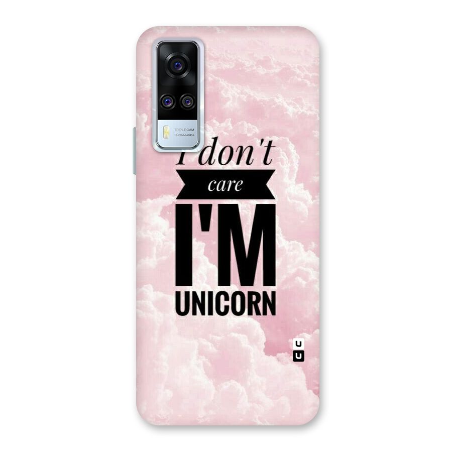 Dont Care Unicorn Back Case for Vivo Y31