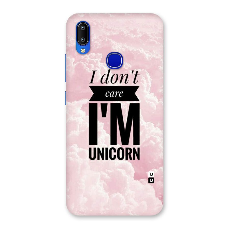 Dont Care Unicorn Back Case for Vivo Y91