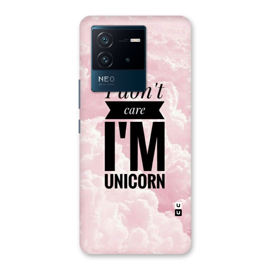 Dont Care Unicorn Back Case for Vivo iQOO Neo 6 5G