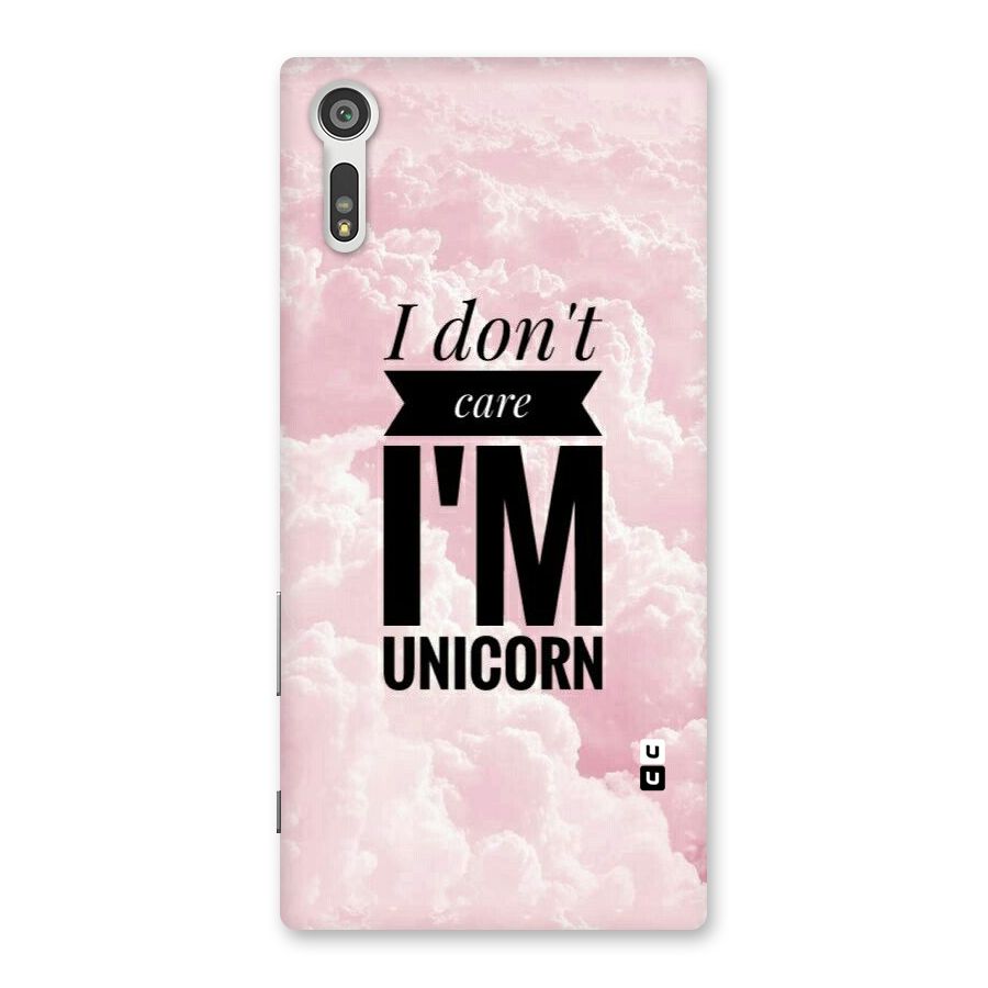Dont Care Unicorn Back Case for Xperia XZ