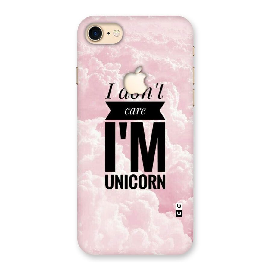Dont Care Unicorn Back Case for iPhone 7 Apple Cut