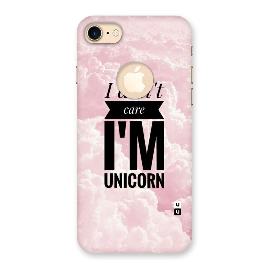 Dont Care Unicorn Back Case for iPhone 7 Logo Cut
