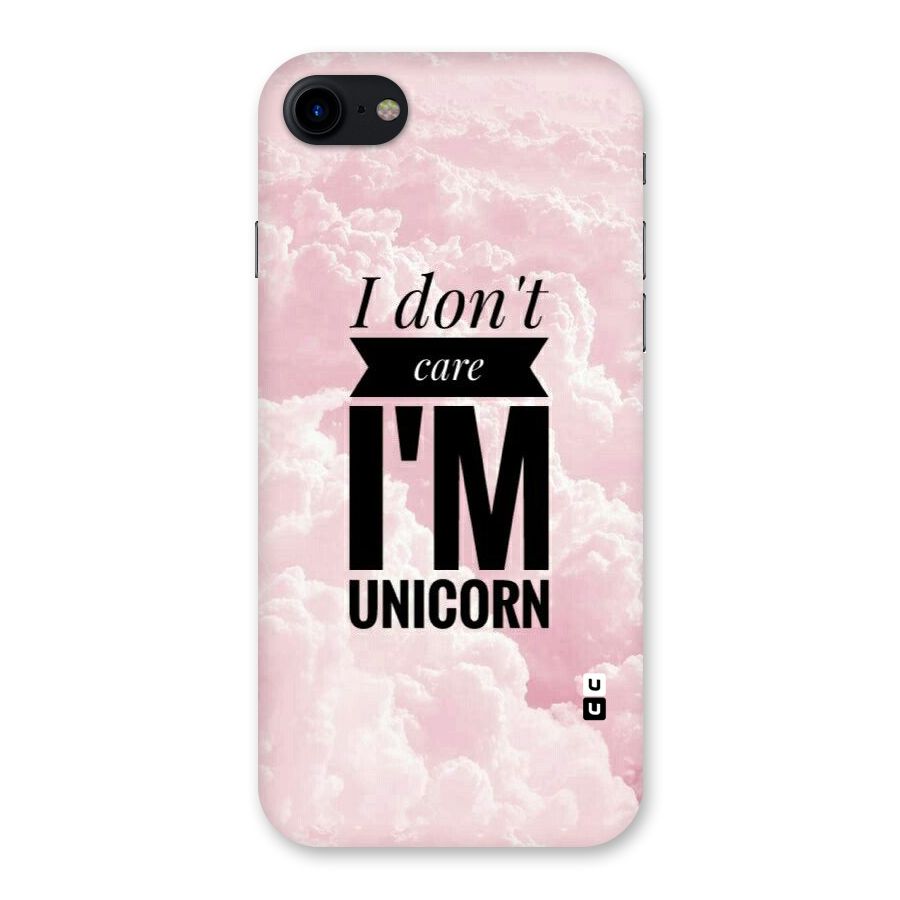 Dont Care Unicorn Back Case for iPhone SE 2020