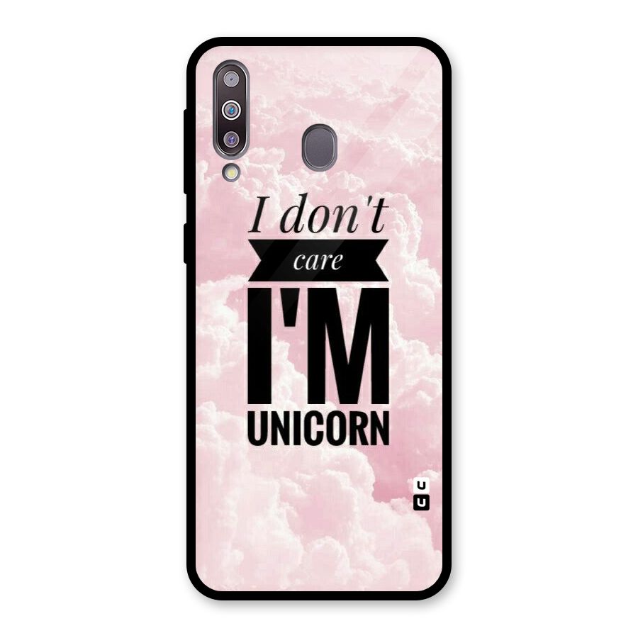 Dont Care Unicorn Glass Back Case for Galaxy M30