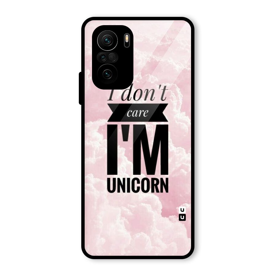 Dont Care Unicorn Glass Back Case for Mi 11x