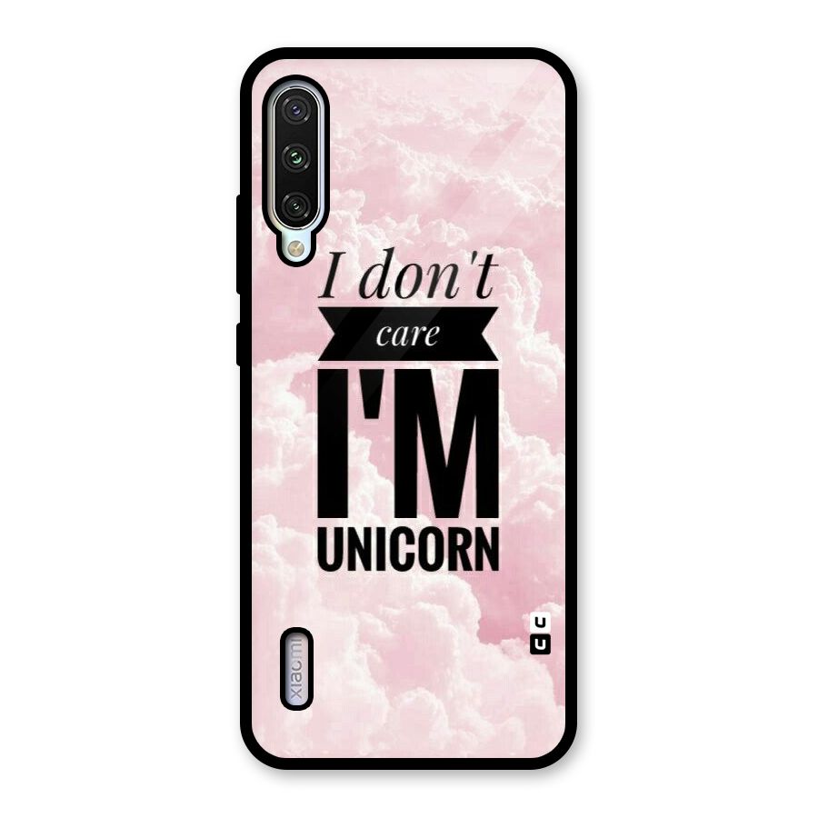 Dont Care Unicorn Glass Back Case for Mi A3