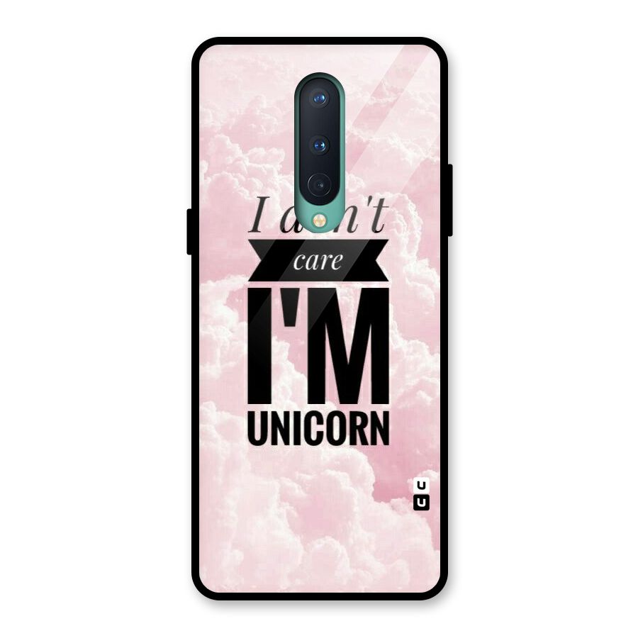 Dont Care Unicorn Glass Back Case for OnePlus 8
