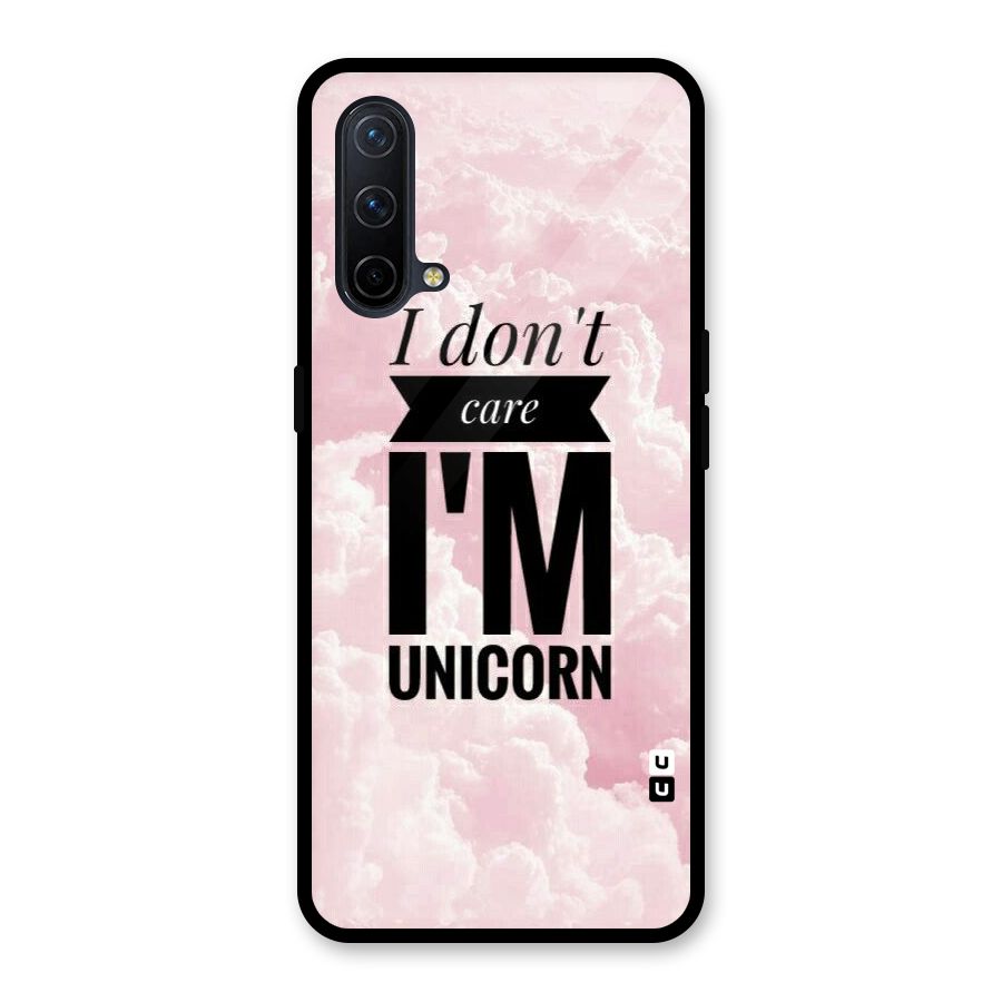 Dont Care Unicorn Glass Back Case for OnePlus Nord CE 5G