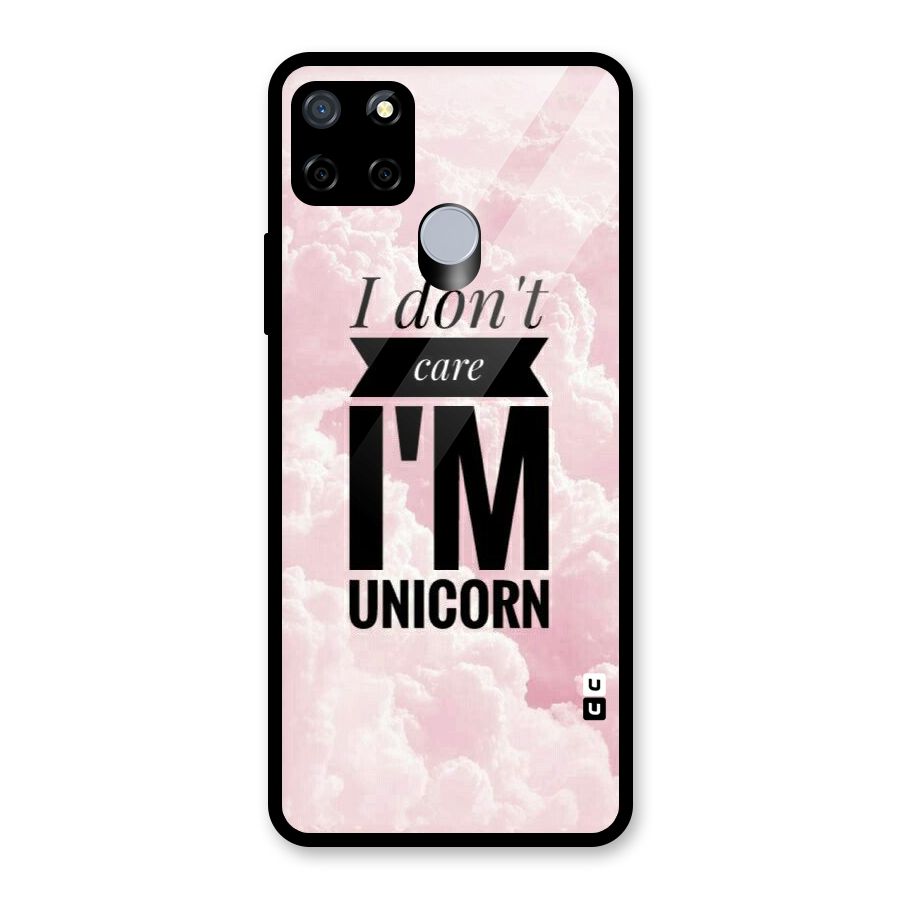 Dont Care Unicorn Glass Back Case for Realme C12