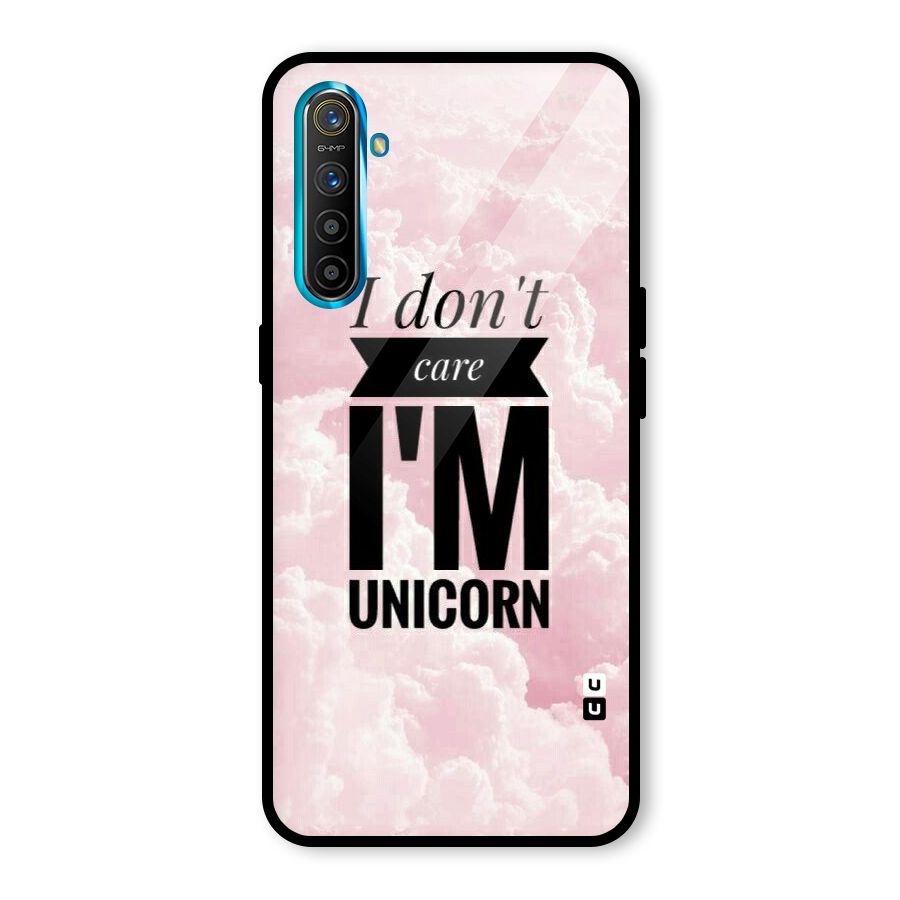 Dont Care Unicorn Glass Back Case for Realme XT