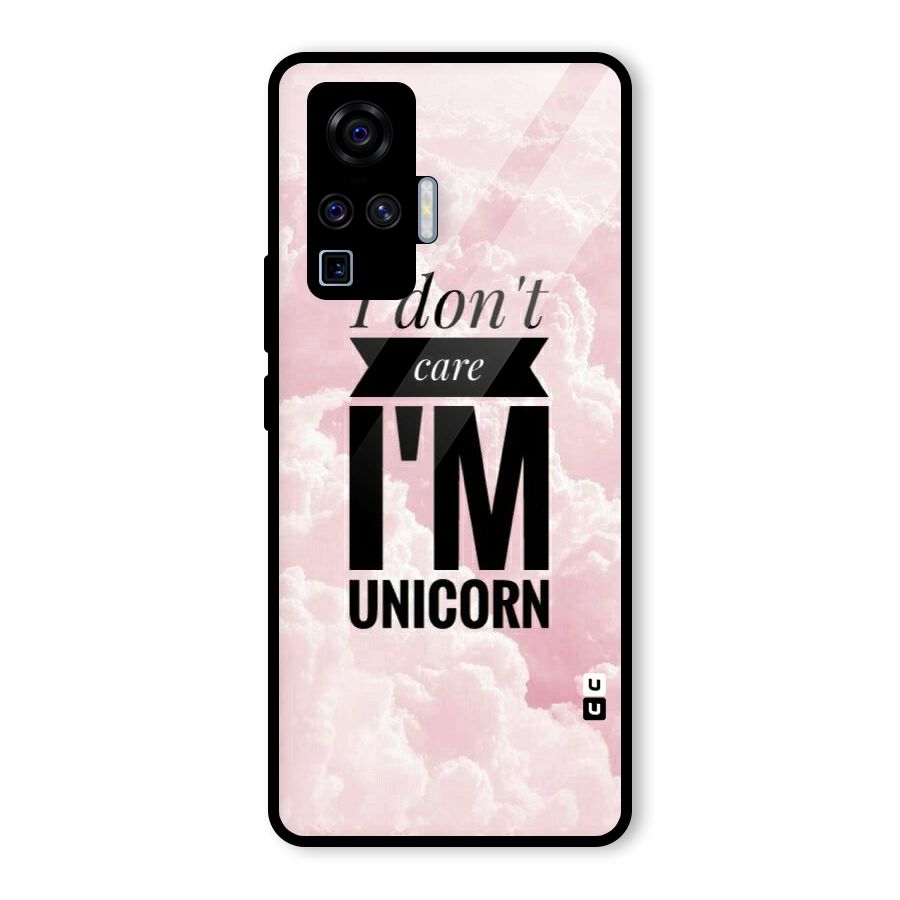Dont Care Unicorn Glass Back Case for Vivo X50 Pro
