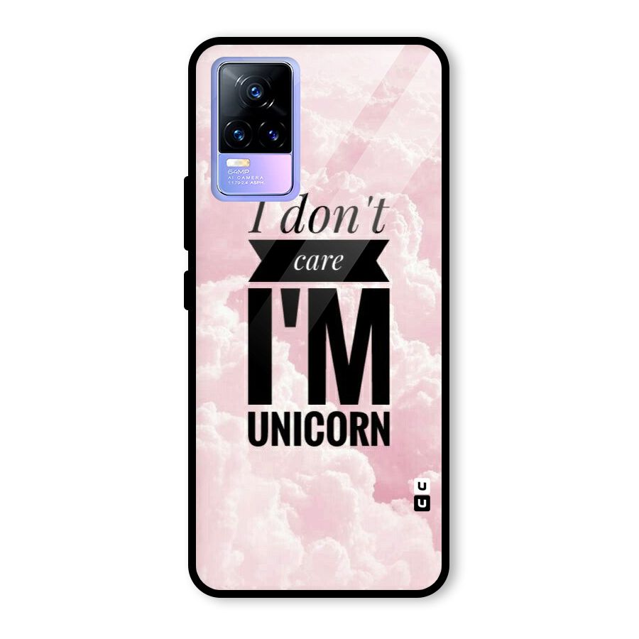 Dont Care Unicorn Glass Back Case for Vivo Y73