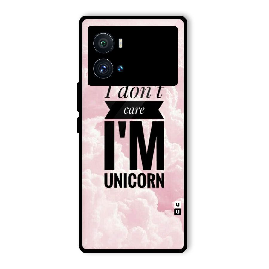 Dont Care Unicorn Glass Back Case for Vivo iQOO 9 Pro