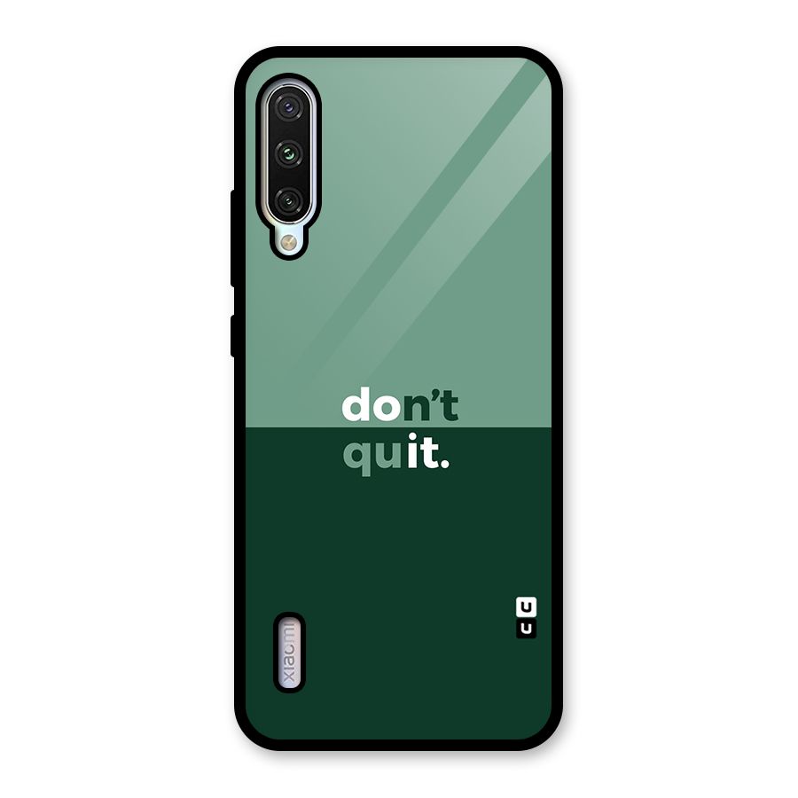 Dont Quit Do It Glass Back Case for Mi A3