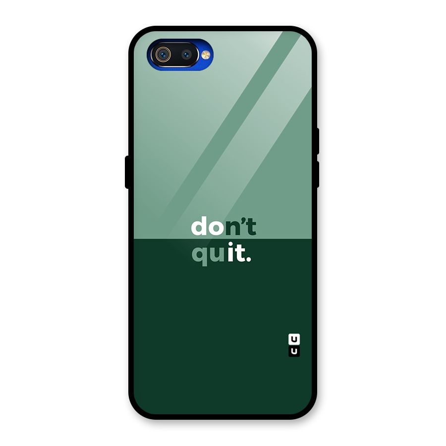 Dont Quit Do It Glass Back Case for Realme C2