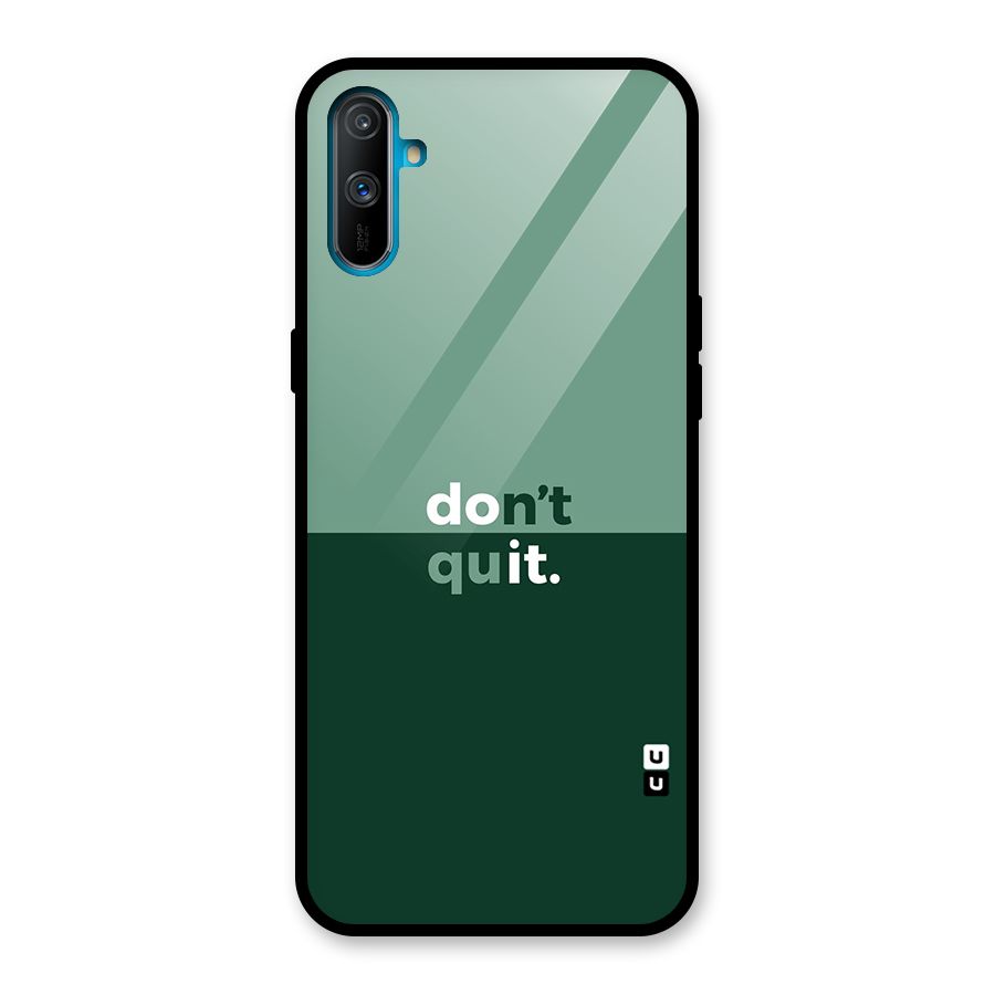 Dont Quit Do It Glass Back Case for Realme C3