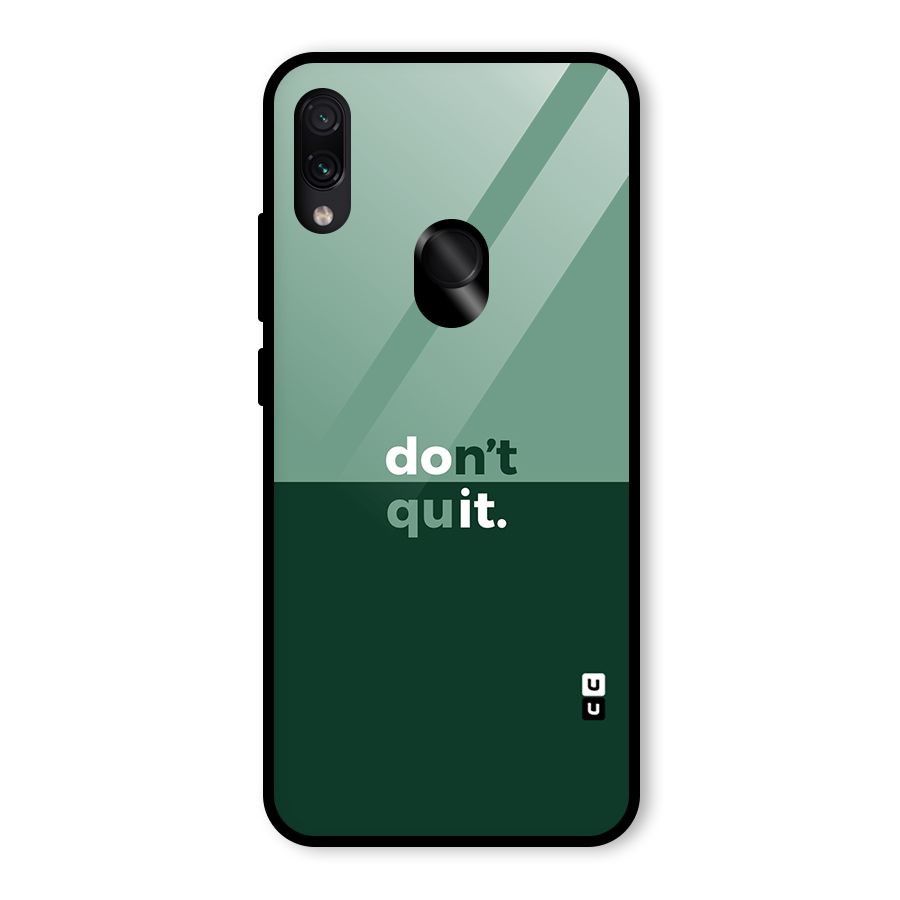 Dont Quit Do It Glass Back Case for Redmi Note 7